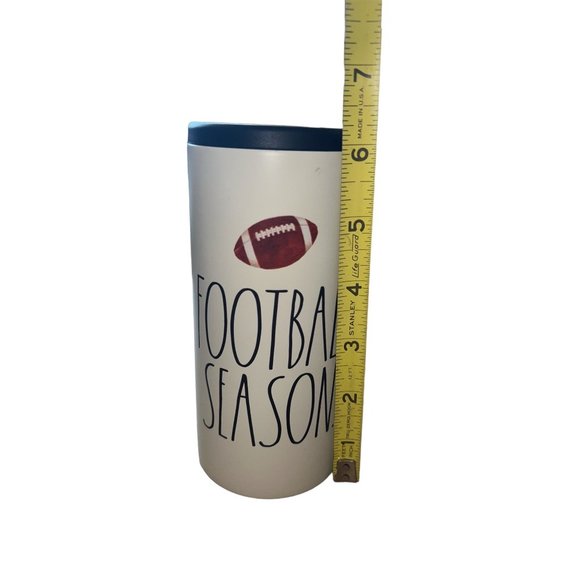 NEW Rae Dunn Slim Can Cooler FOOTBALL Insulated Stainless Steel 12oz - Picture 2 of 5
